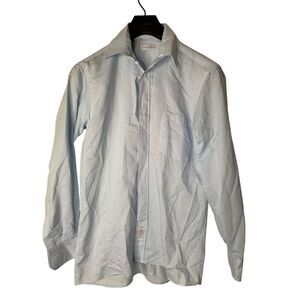 Christian Dior Chemises logo button down shirt blue men's size 15 32 33